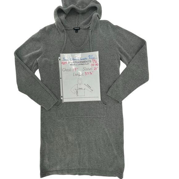 Torrid Hoodie Sweater Knee-Length Dress, Gray, Sz. 1 (14-16) Comfy Cozy Leisure - Picture 10 of 10